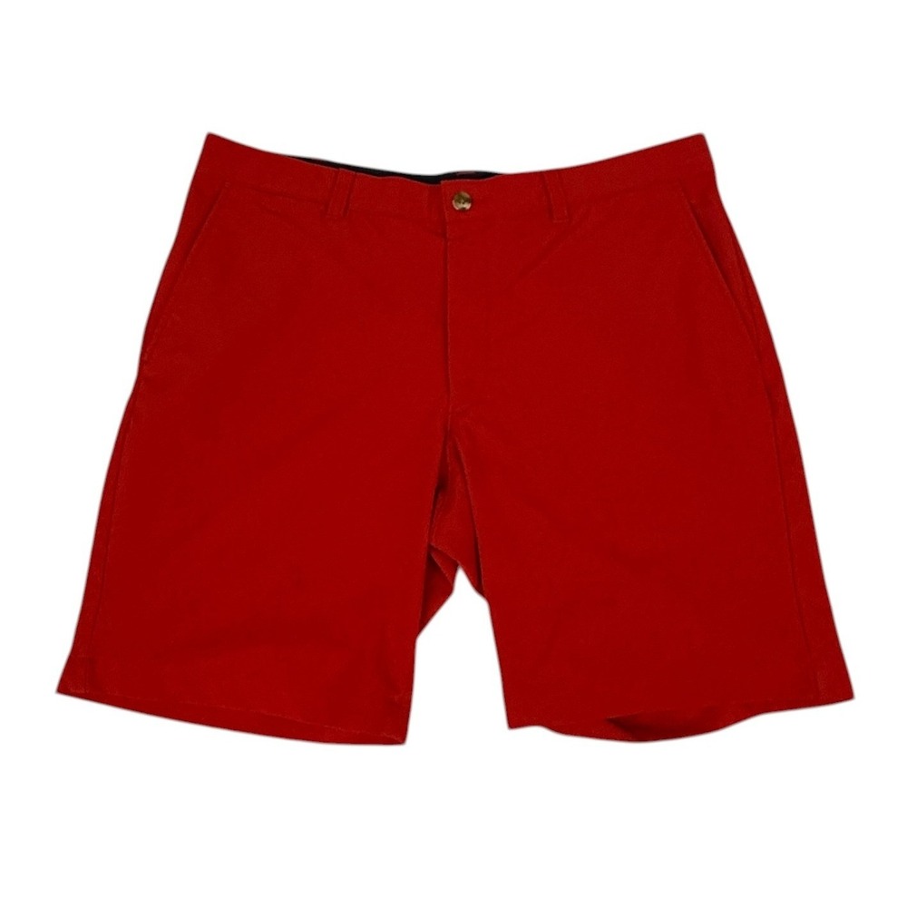 Club Room Mens Size 36W Red Performance Golf Shorts Stretch Flat Front Solid